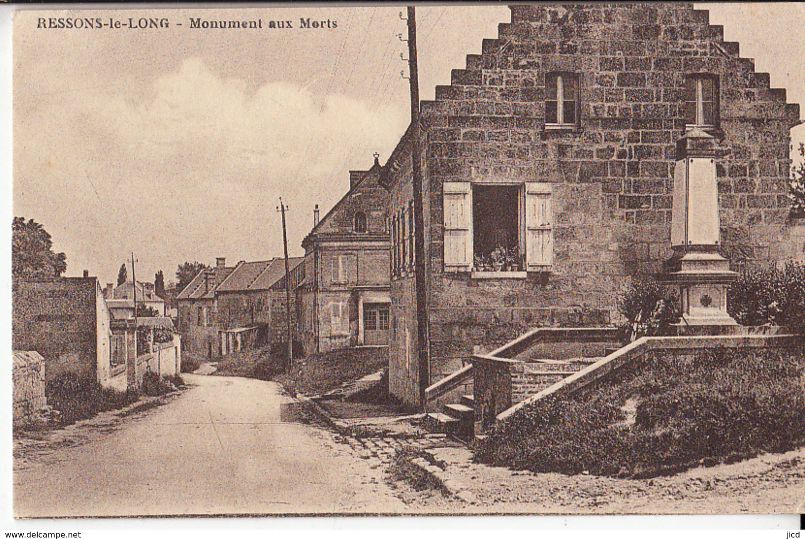 02 Ressons Le Long  Carte Photo  Monument Aux Morts - Autres & Non Classés