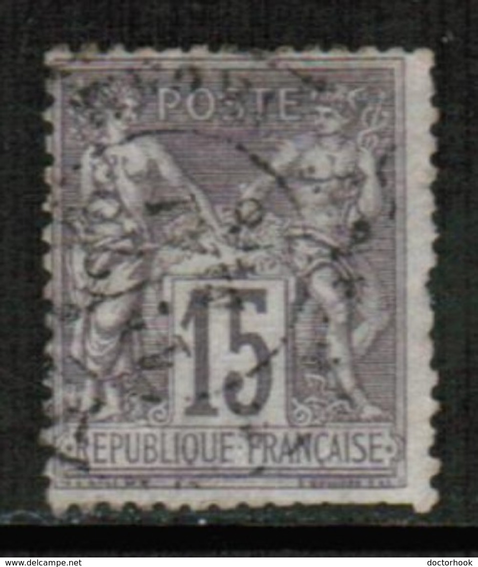 FRANCE  Scott # 80 USED FAULTS (Stamp Scan # 429) - 1876-1898 Sage (Tipo II)