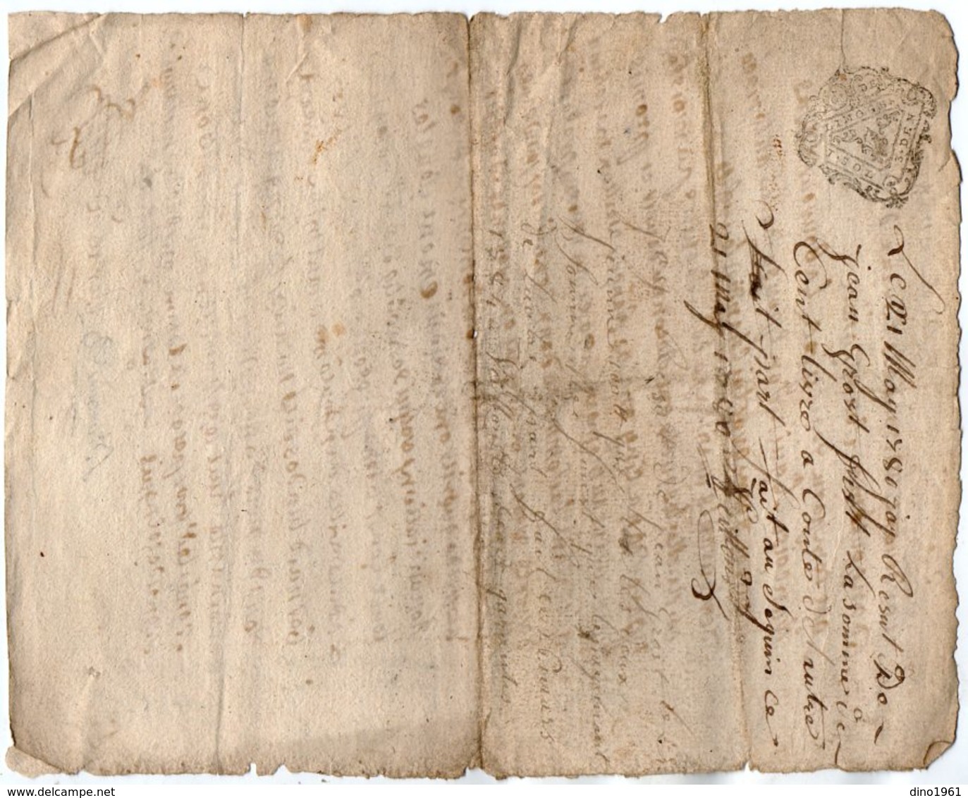 VP13.294 - Cachet Généralité De LIMOGES - RUELLE SUR TOUVRE - Acte De 1768 à Déchiffrer - Cachets Généralité