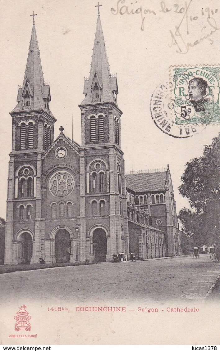 COCHINCHINE / SAIGON / CATHEDRALE  / POUJADE  1418B - Vietnam