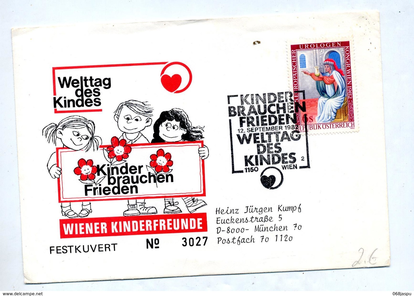 Lettre Cachet Wien Journee De L'enfant - Maschinenstempel (EMA)