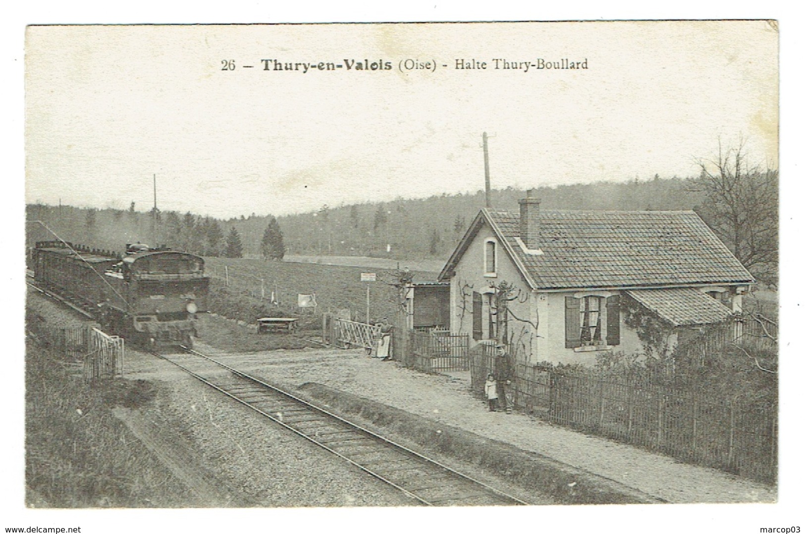 OISE 60 THURY EN VALOIS Gare Halte Thury-Boullard Carte Rare - Autres & Non Classés