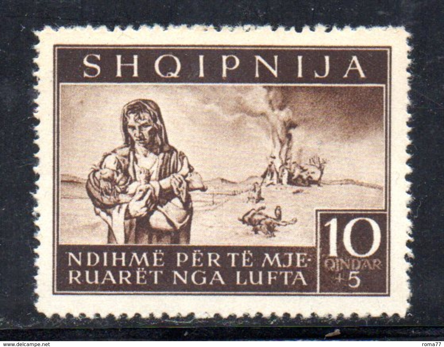 562B/1500 - ALBANIA 1944 , Vittime Di Guerra (sassone N. 16, Yvert N. 313)  ***  MNH - Albania