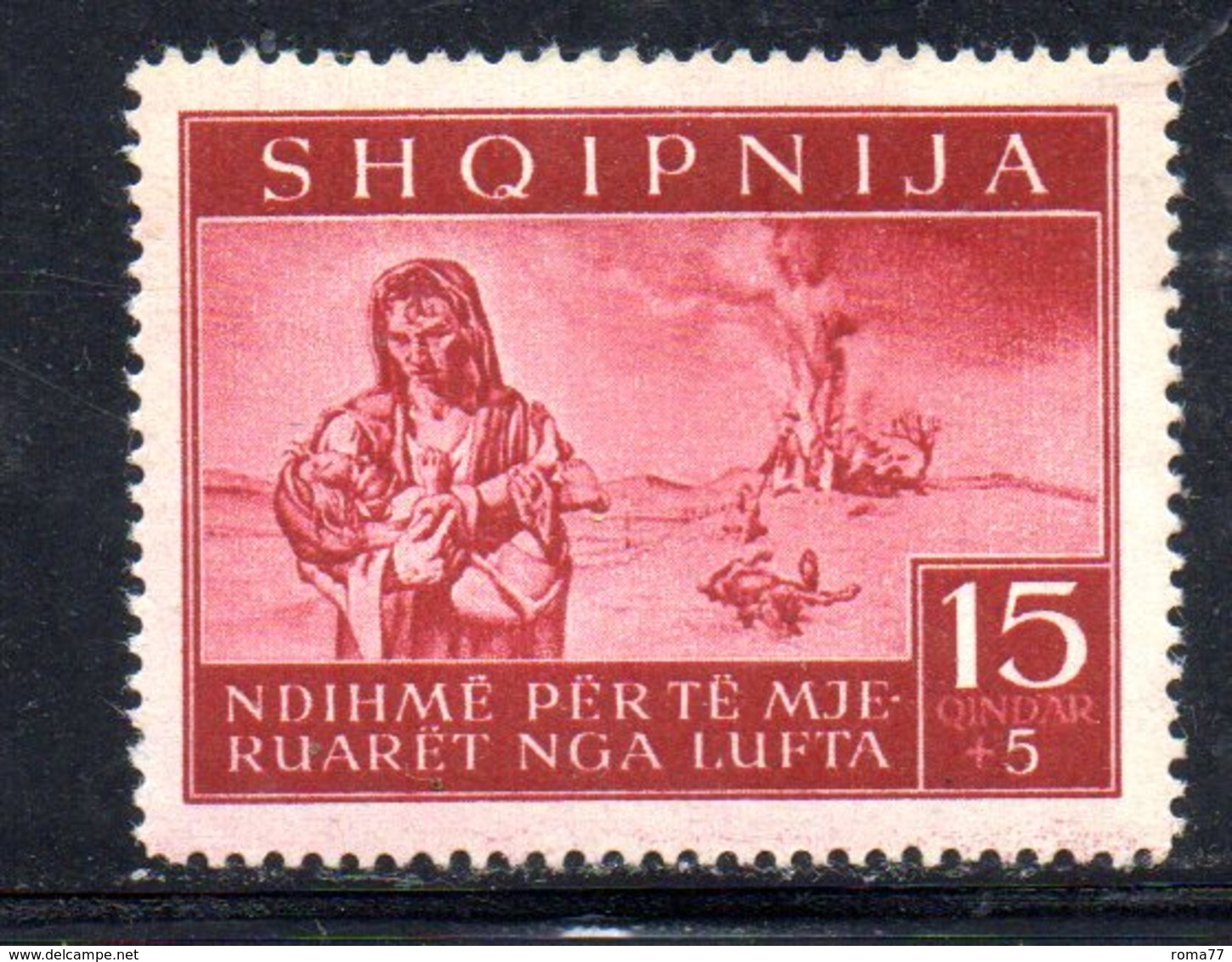 562C/1500 - ALBANIA 1944 , Vittime Di Guerra (sassone N. 17, Yvert N. 314)  ***  MNH - Albania