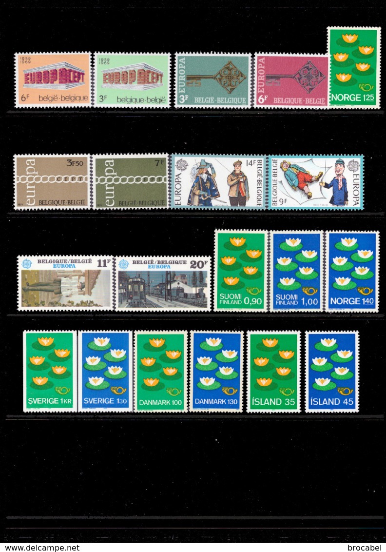 Europa Lot de +-140 timbres Europa et +-10 autres pays nordiques ( br_lo )