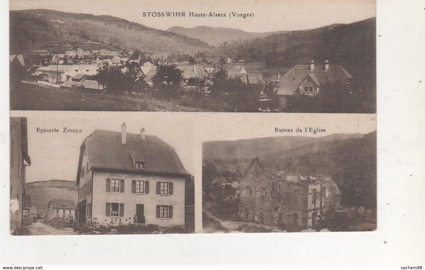 CPA..STOFFWIHR.VE GENERALE EPICERIE ET EGLISE. - Autres & Non Classés