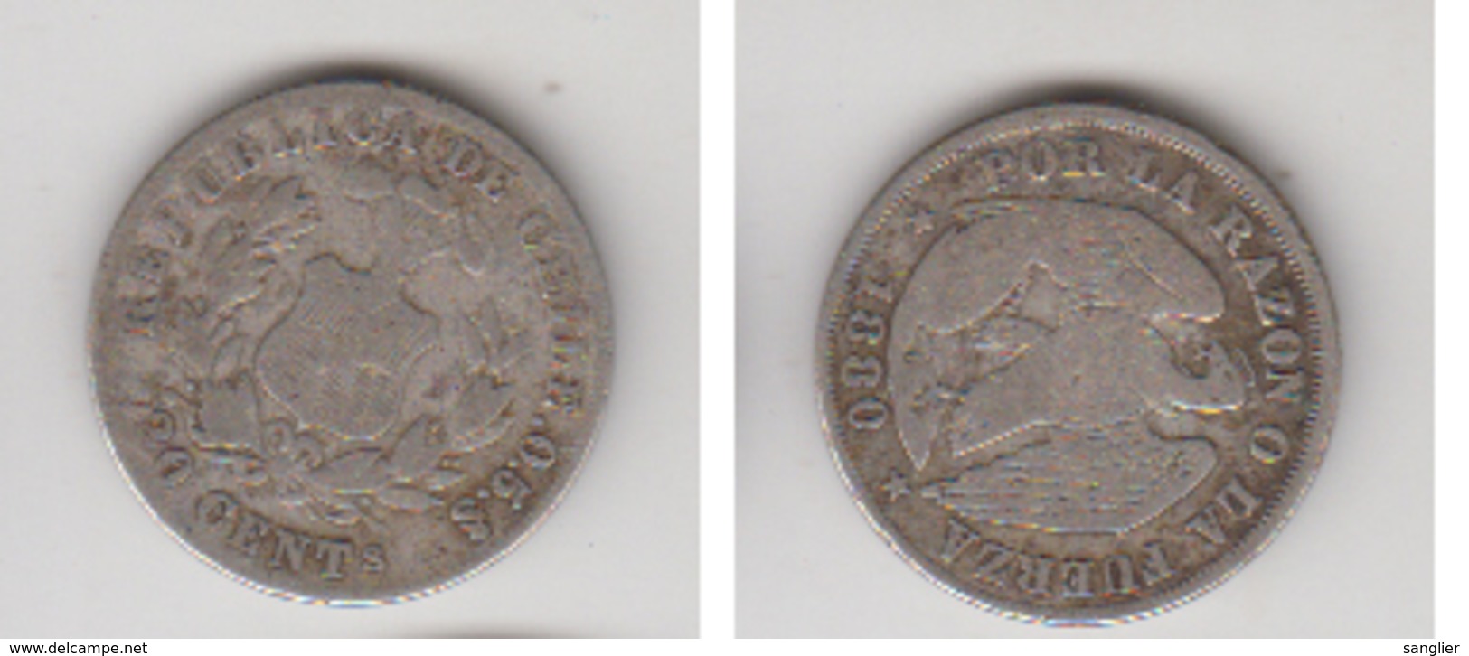 CHILE - 20 CENTS 1880 - Chili