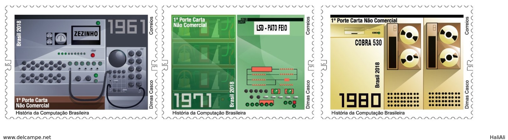 BRAZIL Stamp Brazilian Computer History Science 2018 - Unused Stamps