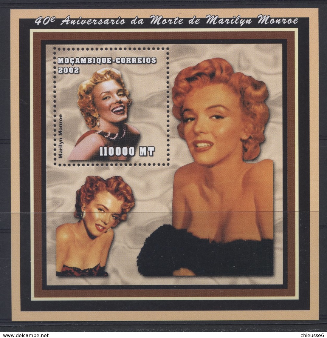 (lot 172 - B 10) Mozambique ** Bloc 102 - Marilyn Monroe - Mozambique