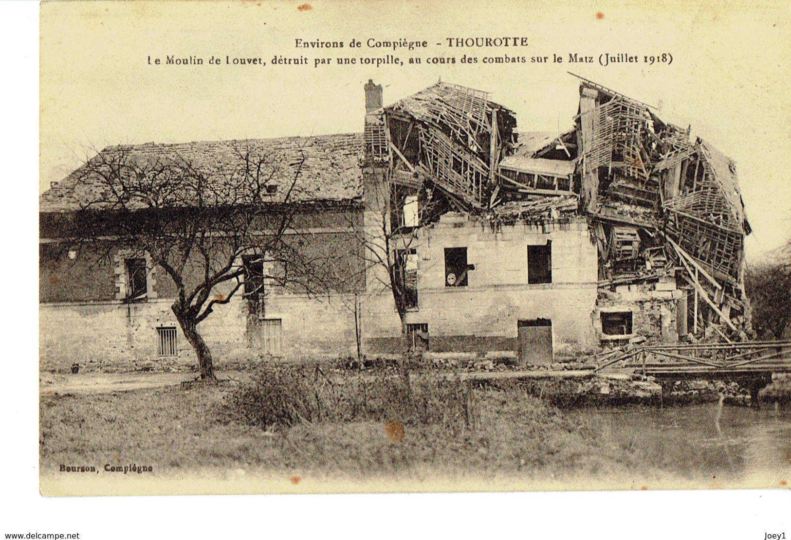Cpa Grande Guerre, Thourotte,le Moulin De Louvet. - Thourotte