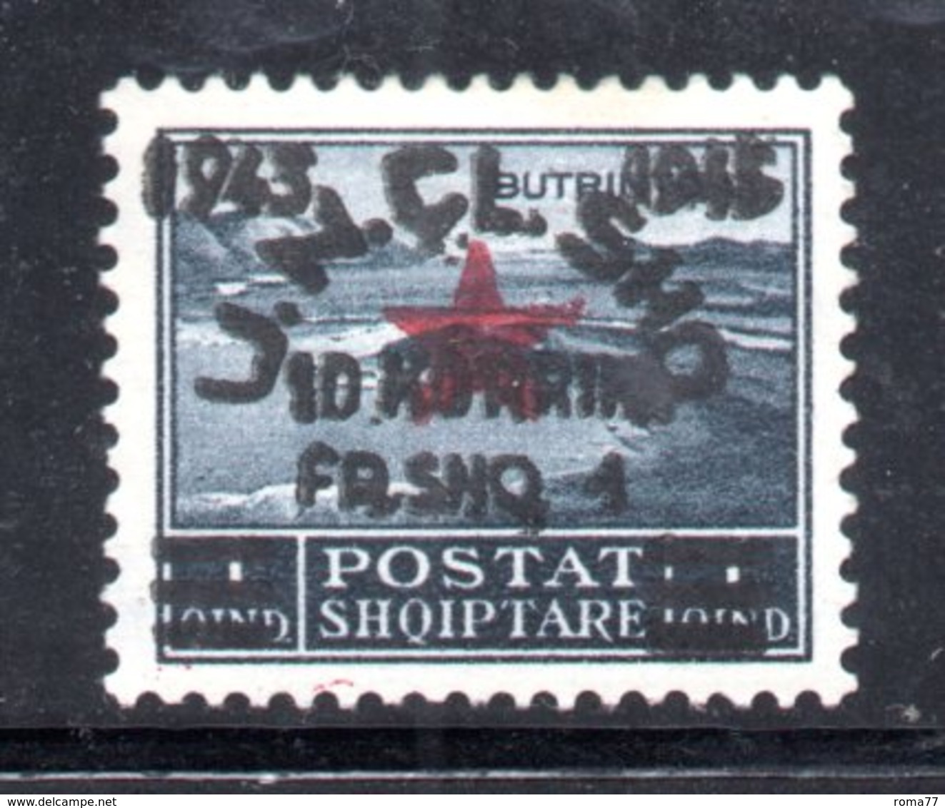 569B/1500 - ALBANIA 1945 , Soprastampato Yvert N. 322  *  Linguellato - Albania