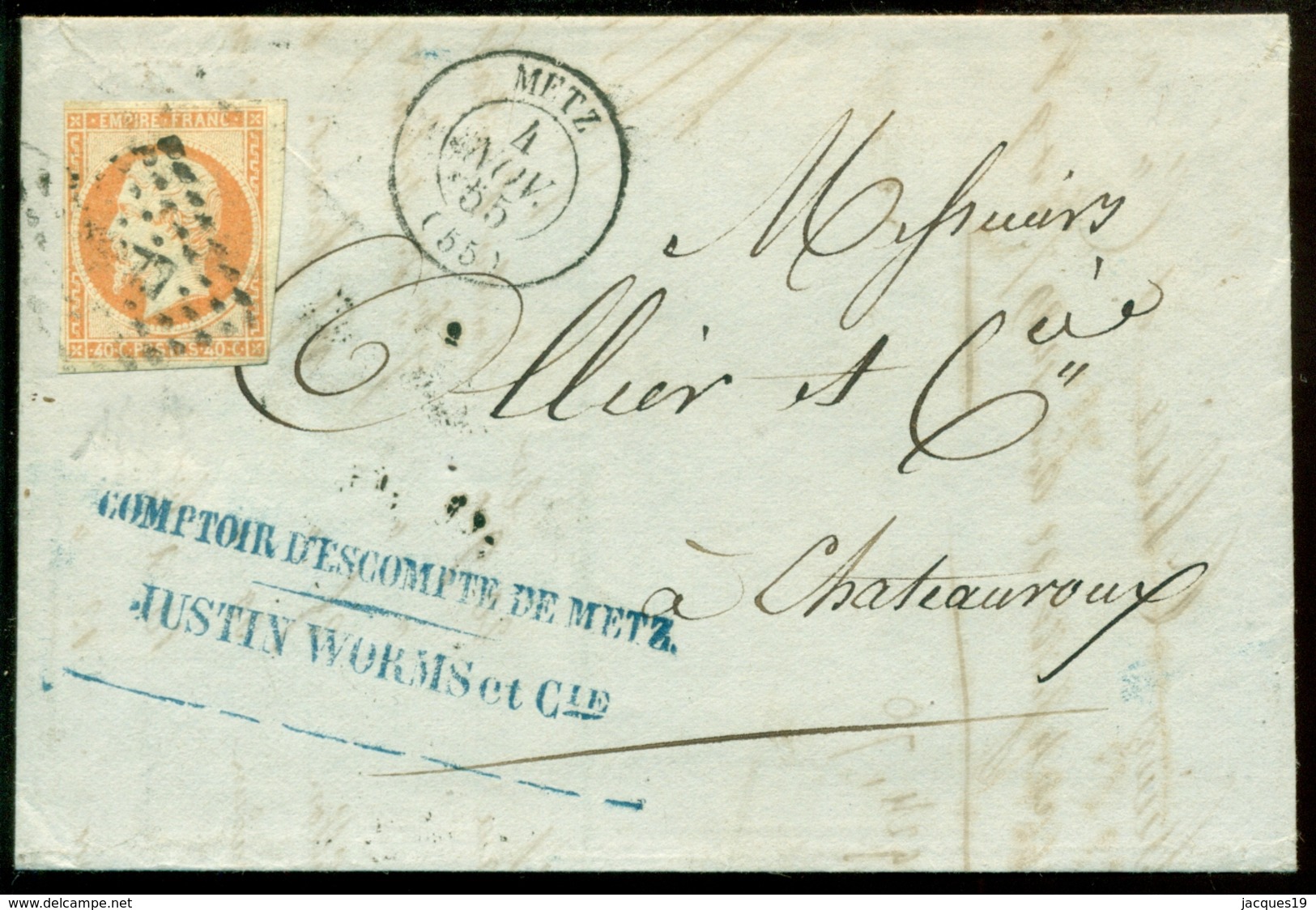 France 1855 Lettre De Paris à Chareauroux - Other & Unclassified