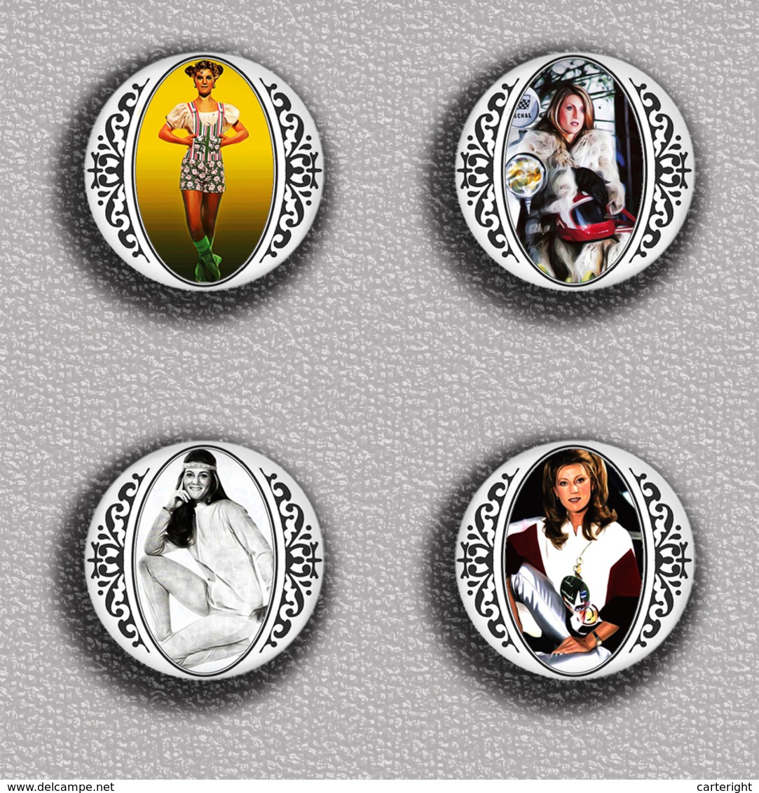 SHEILA Music Fan ART BADGE BUTTON PIN SET 4 (1inch/25mm Diameter) 35 DIFF - Musique