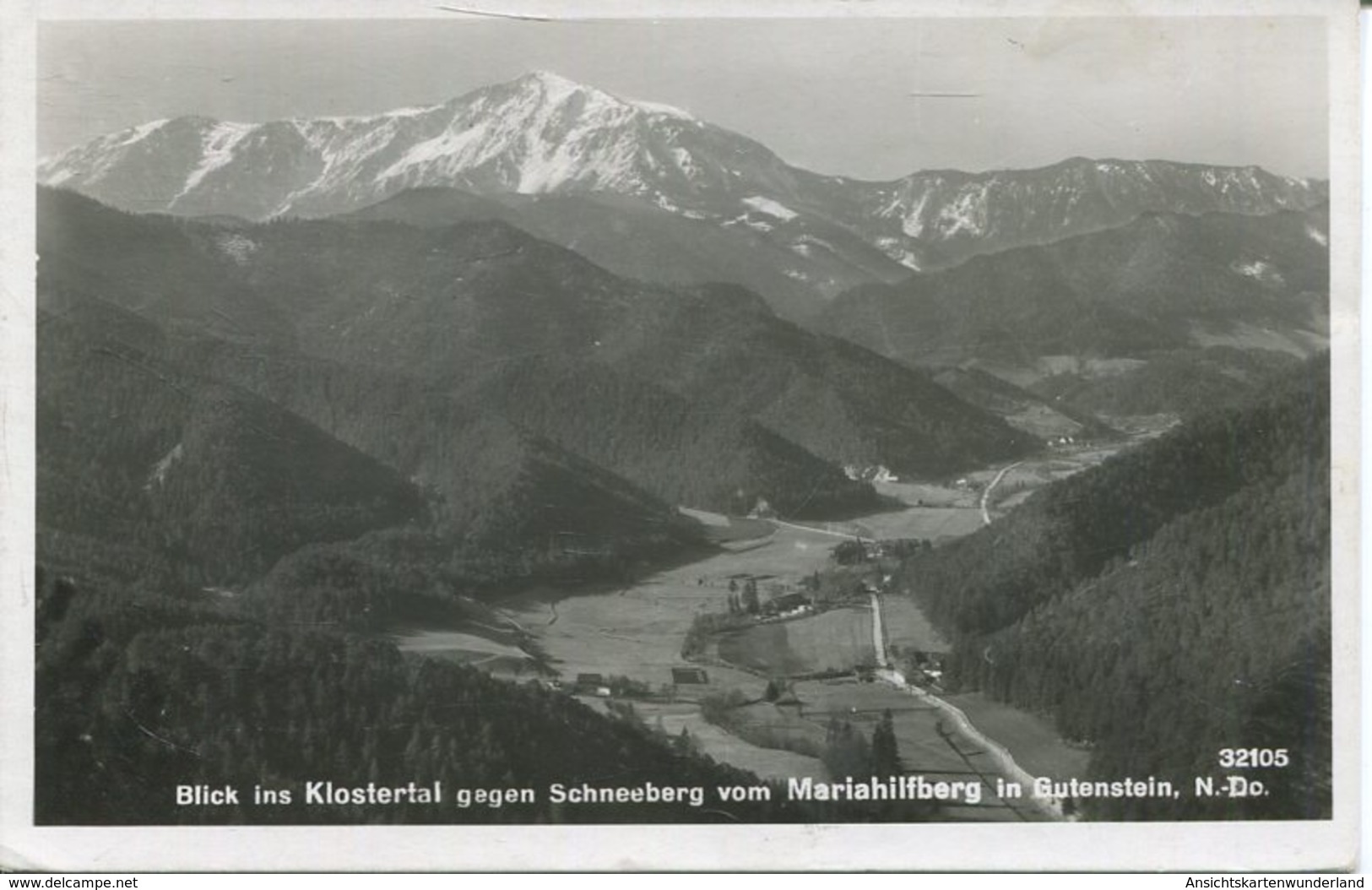 005893  Blick Ins Klostertal Gegen Schneeberg Vom Mariahilfberg In Gutenstein - Gutenstein