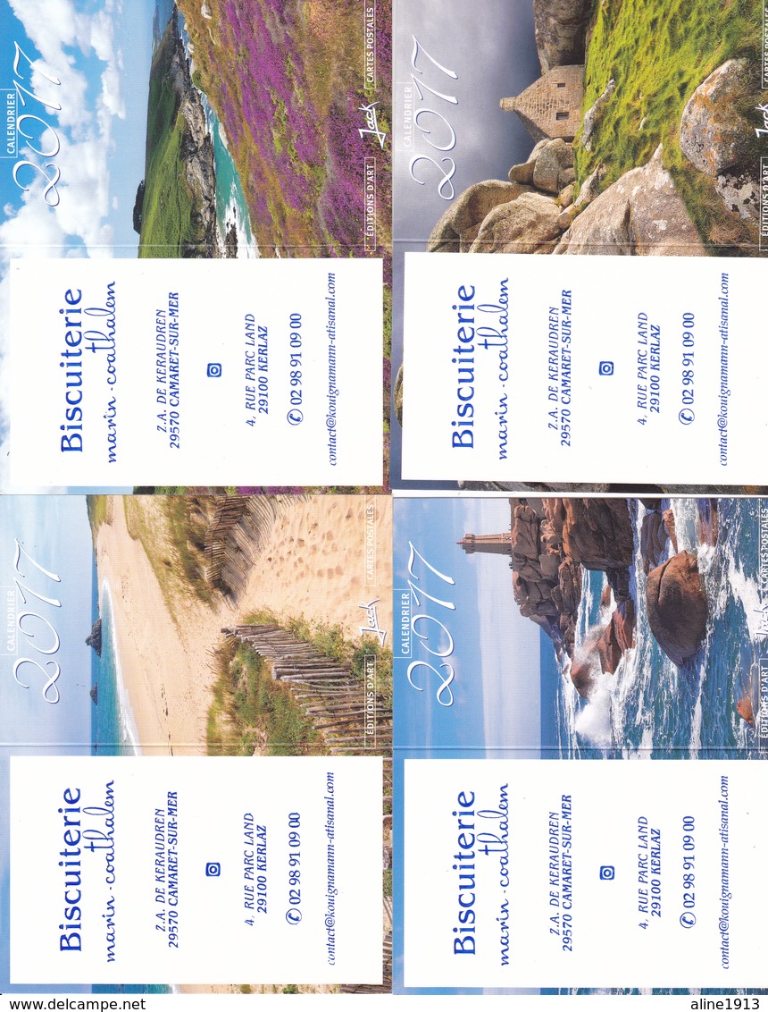 LOT DE 7 CALENDRIERS DE POCHE / THEME LA BRETAGNE / ANNEE 2017 - Petit Format : 2001-...