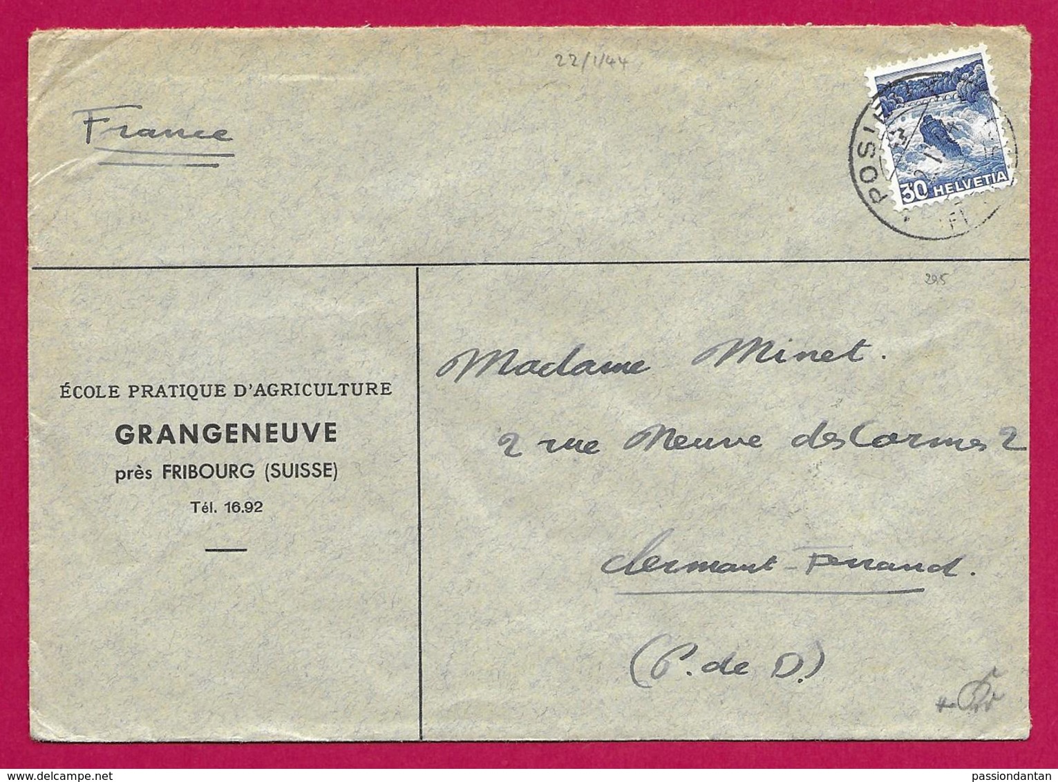 Dix Enveloppes Visées Par L'Armée Allemande - Voyagées De Fribourg En Suisse à Destination De Clermont- Ferrand - Guerra Del 1939-45