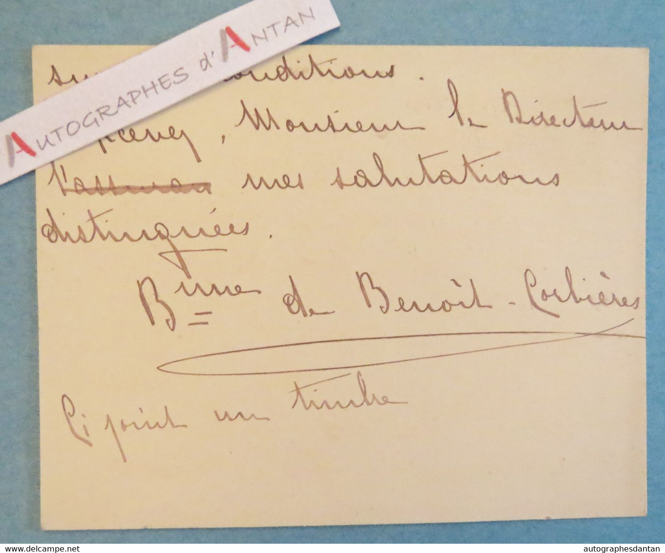 Château De Beaudésert - 1908 - Montauban Labastide Saint Pierre - Baronne De Benoit-Corbières - Carte Lettre Autographe - Autres & Non Classés