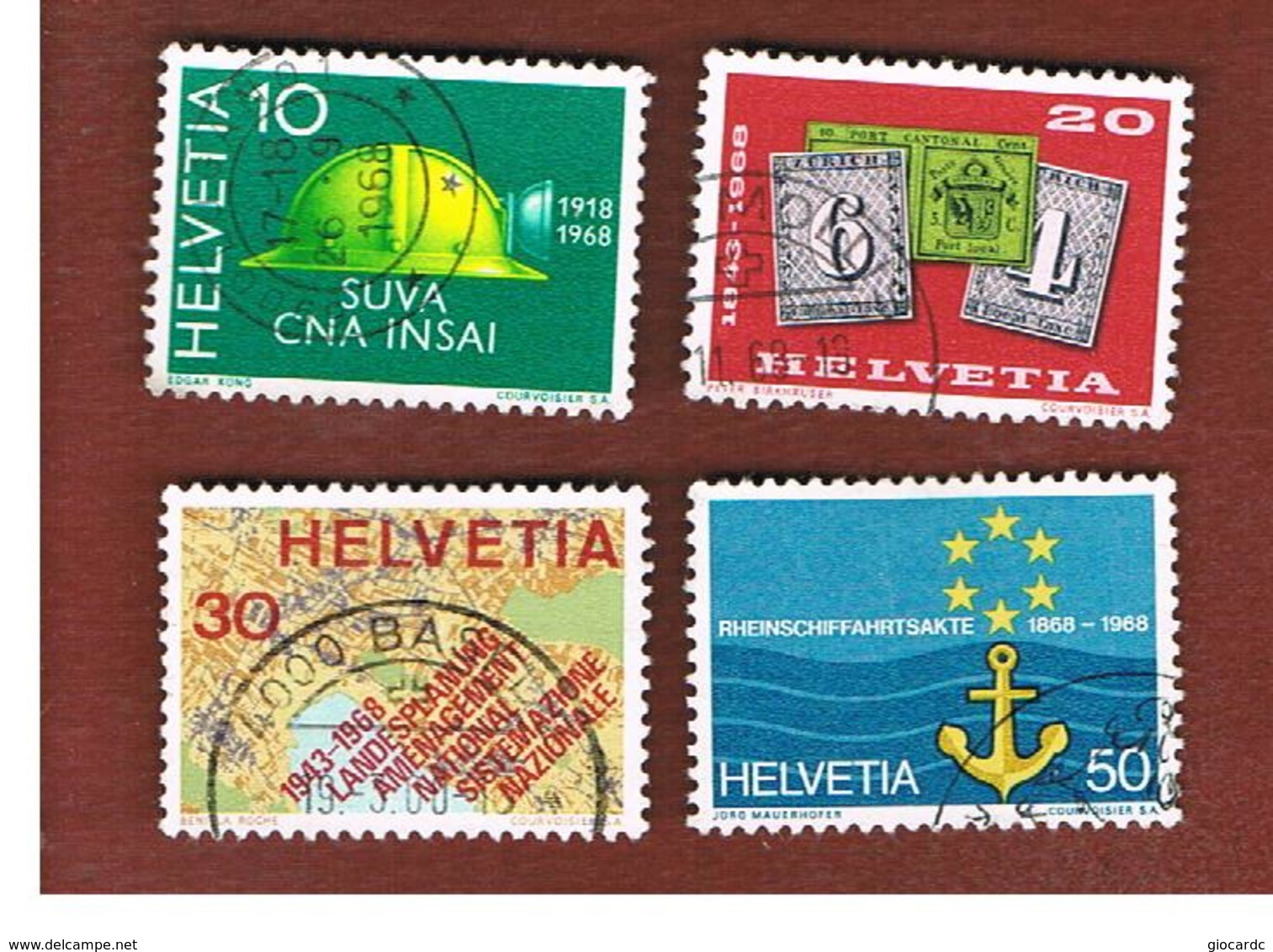 SVIZZERA (SWITZERLAND) - SG 763.766  -  1968 PUBLICITY ISSUE (COMPLET SET OF 4)    - USED - Usati