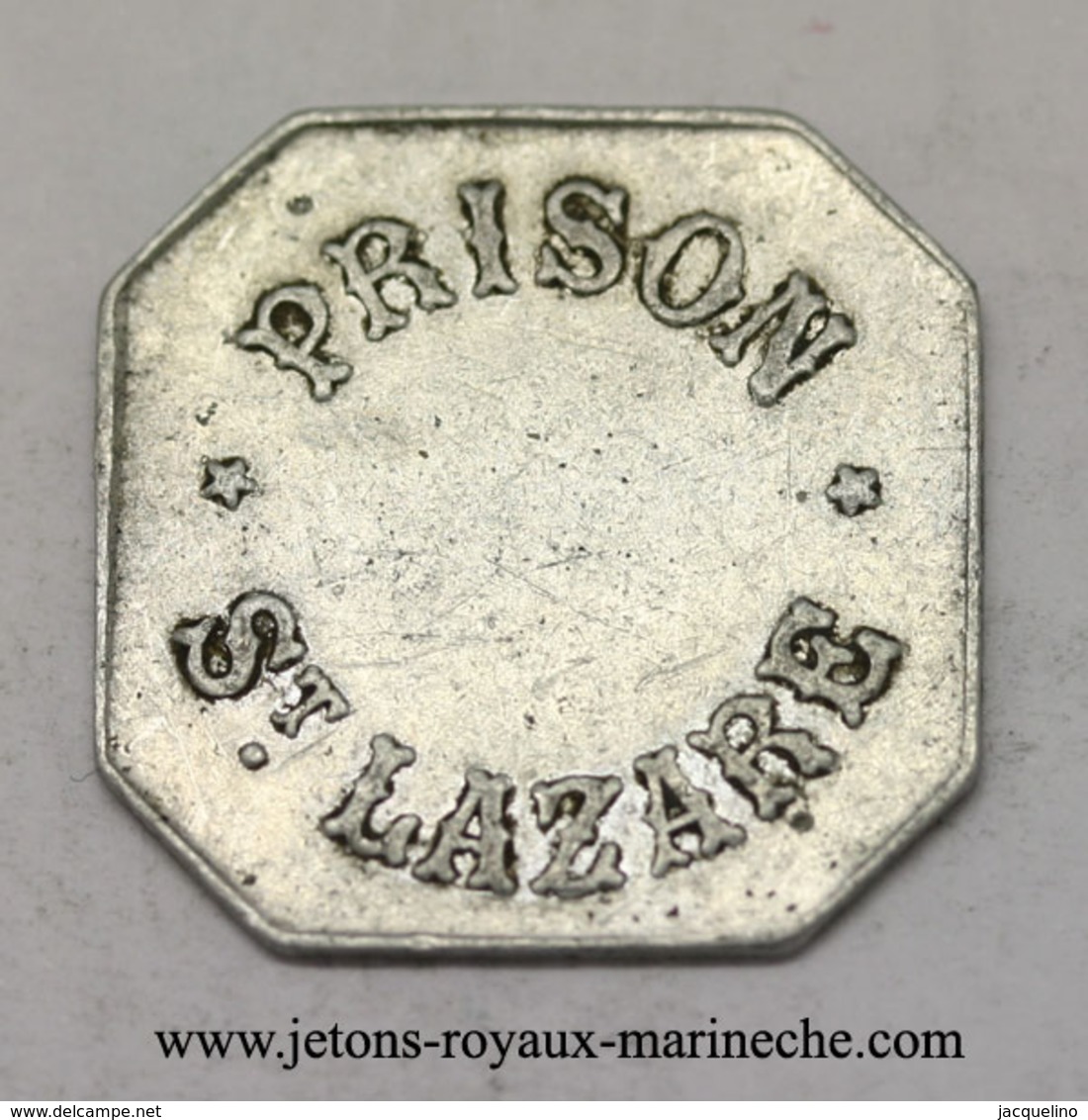 Paris (75). Prison St Lazare (pour Femmes).Elie.p245.4  25c Al,4 22 Mm. - Monétaires / De Nécessité