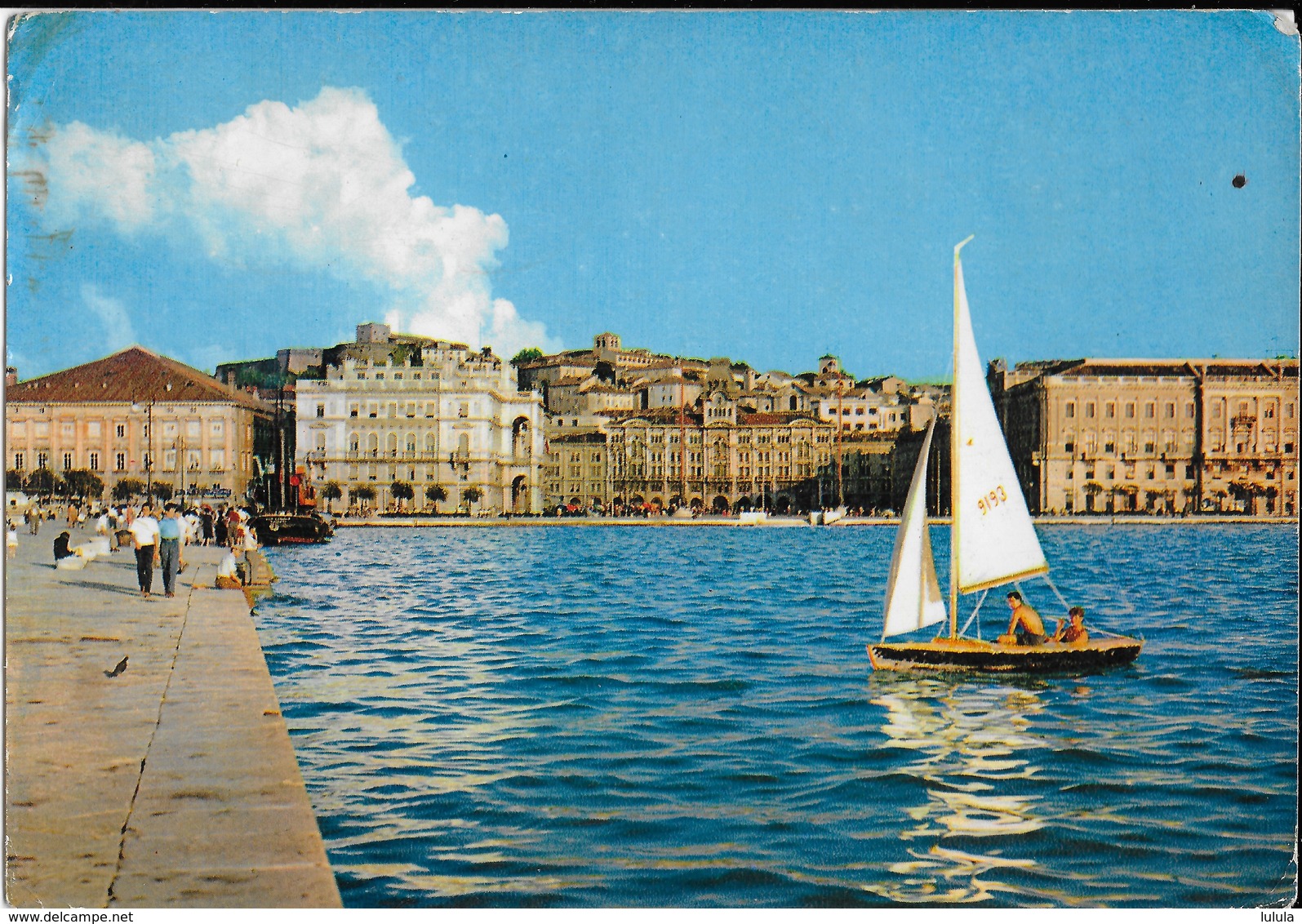 1963 Italy To Israel Vintage Postcard Trieste Shore - Trieste