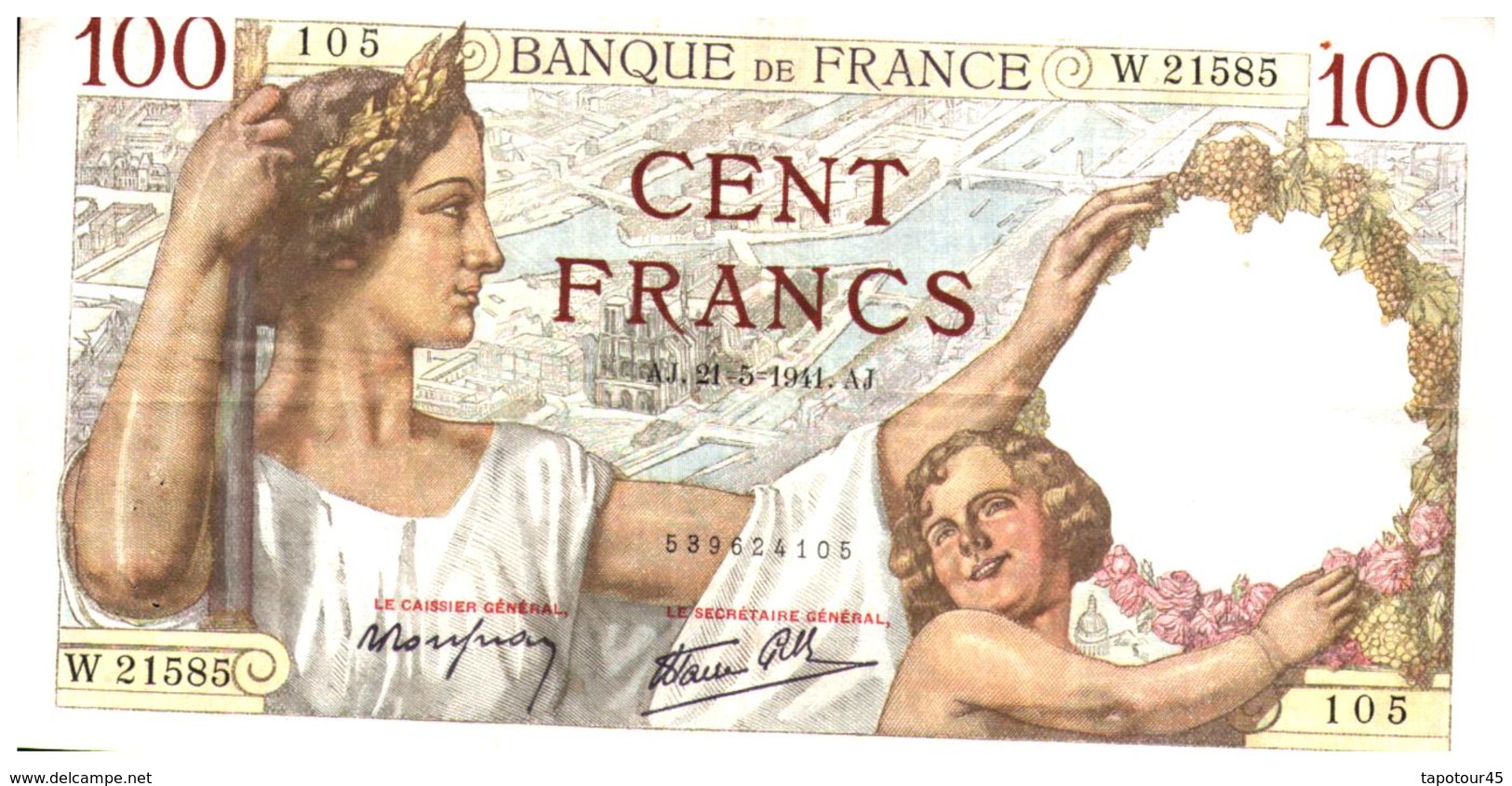 Billets > France > 100 Francs 1941 - 100 F 1939-1942 ''Sully''