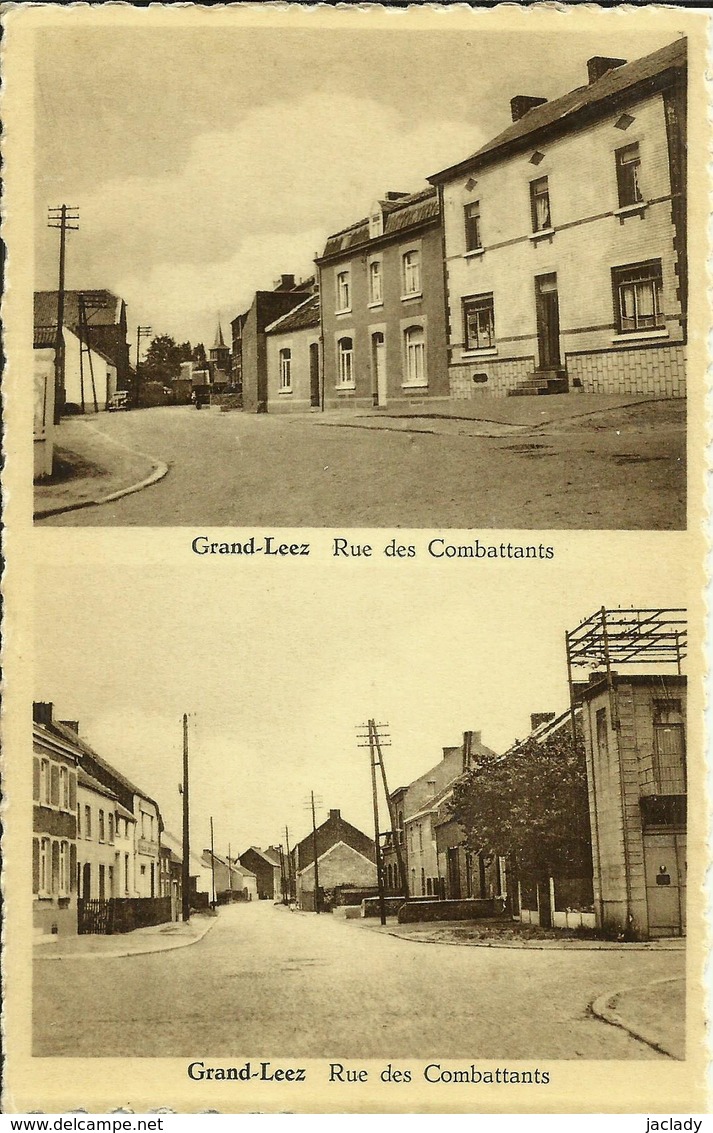 Grand - Leez -- Rue Des Combattants. (1 Carte 2 Vues)  ( 2 Scans ) - Gembloux