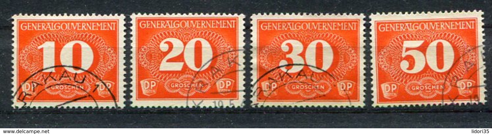 Generalgouvernement / 1940 / Zustellungsmarken Mi.1-4 O (26122) - Occupation 1938-45