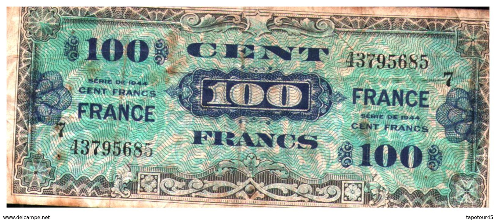 Billets > France > 100 Francs 1944 - 1945 Verso Frankreich