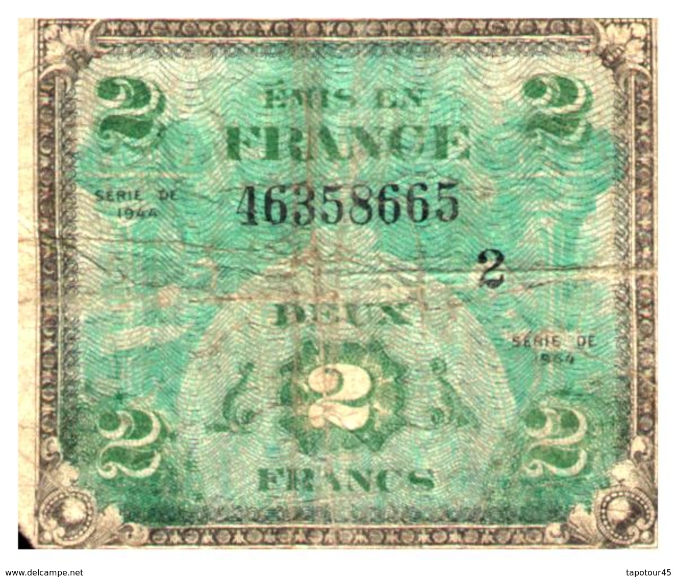 Billets > France > 2 Francs 1944 - 1944 Drapeau/Francia