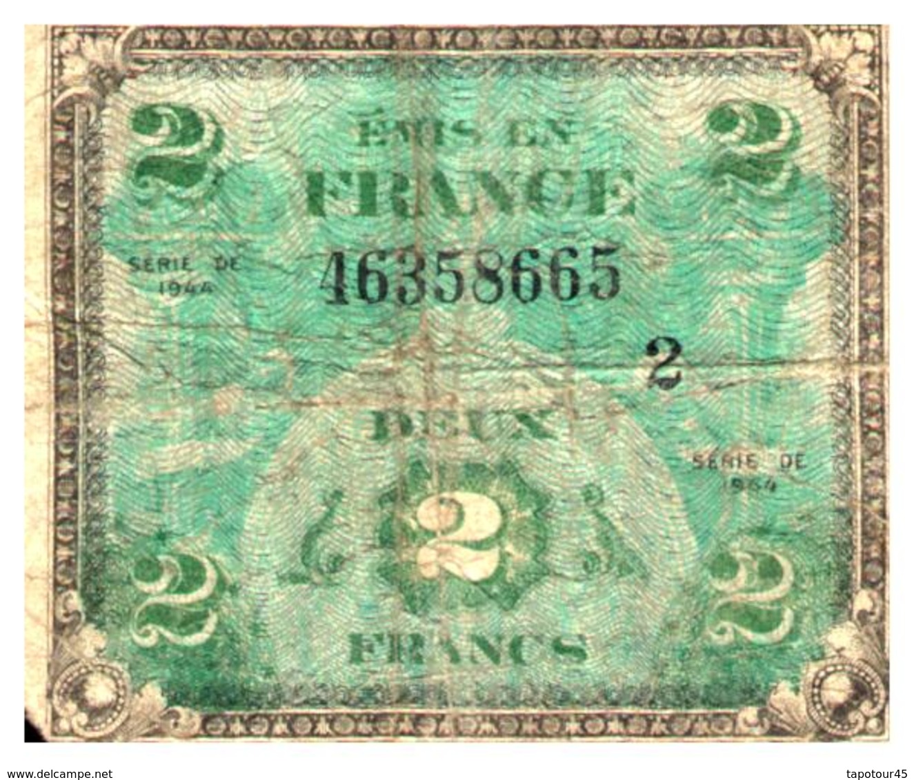 Billets > France > 2 Francs 1944 - 1944 Drapeau/France