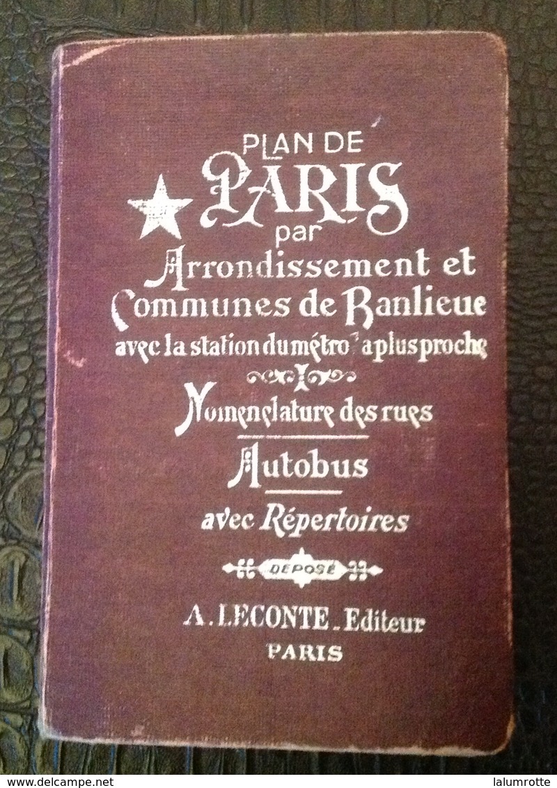 CarteGeo. 2. Plan De Paris, Rues Autobus Par À. Leconte. 1er Trimestre 1971 - Europe