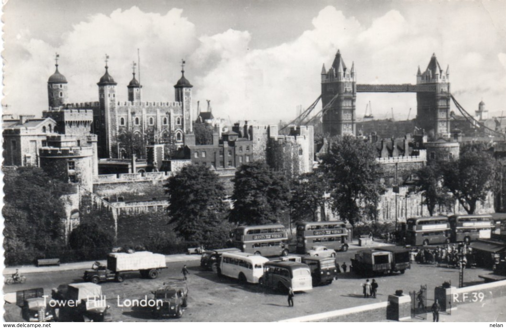 TOWER HILL-LONDON-REAL PHOTO VIAGGIATA 1958 - Tower Of London