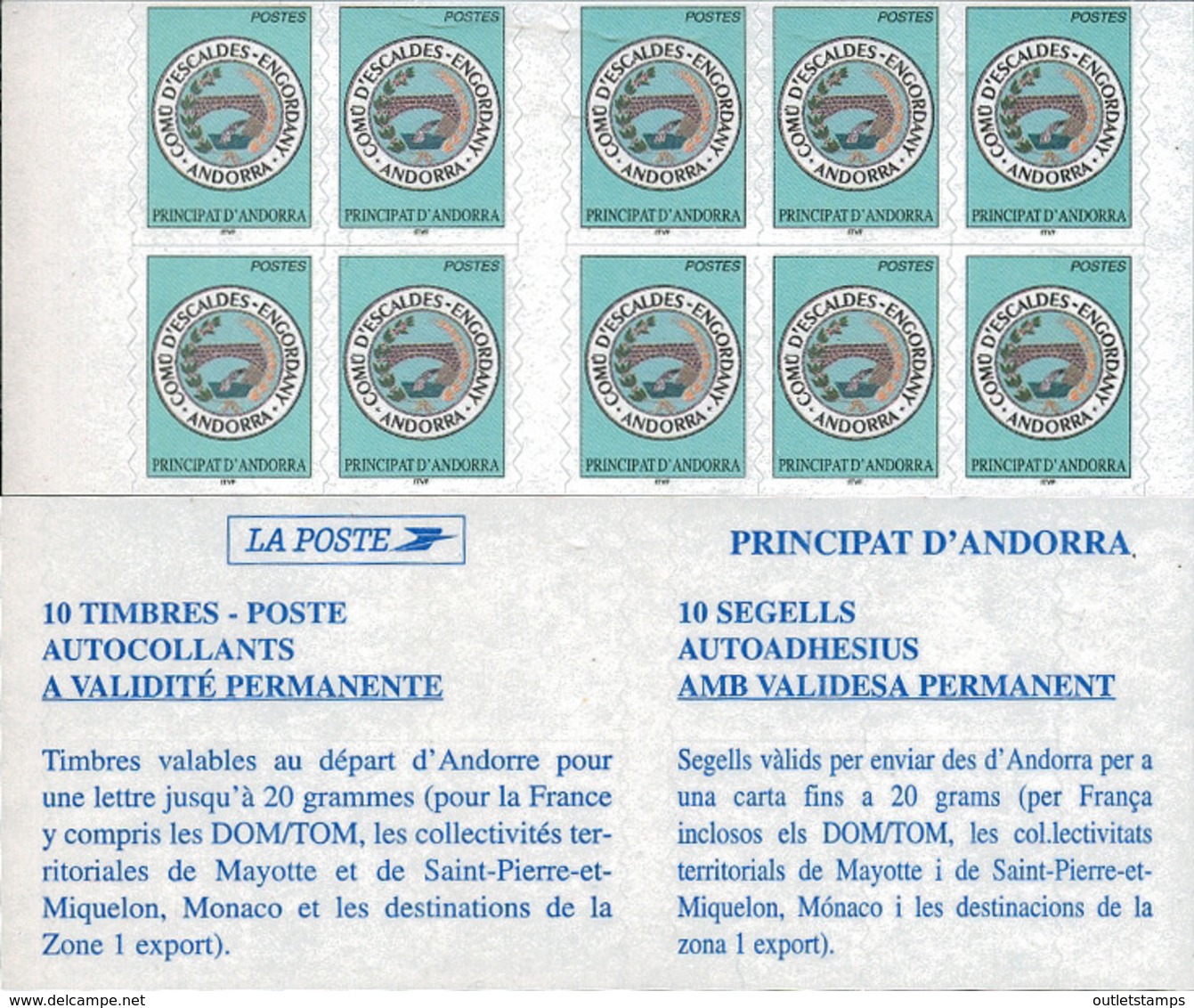 Ref. 115431 * NEW *  - ANDORRA. French Adm. . 2003. ESCALDES ENGORDANY; COAT OF ARMS. COMU D'ESCALDES ENGORDANY - Nuevos