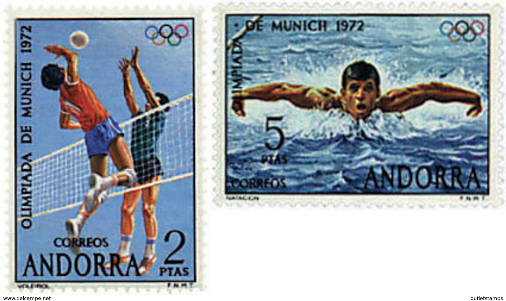 Ref. 65241 * NEW *  - ANDORRA. Spanish Adm. . 1972. GAMES OF THE XX OLYMPIAD. MUNICH 1972. 20 JUEGOS OLIMPICOS VERANO MU - Nuevos