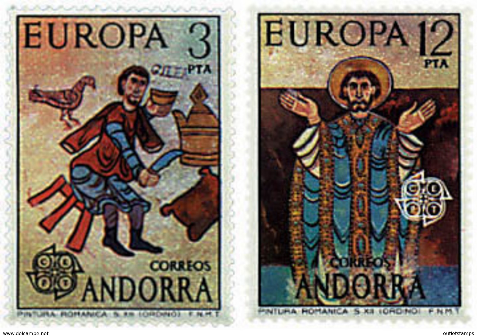 Ref. 62269 * NEW *  - ANDORRA. Spanish Adm. . 1975. EUROPA CEPT. PAINTINGS. EUROPA CEPT. PINTURAS - Nuevos