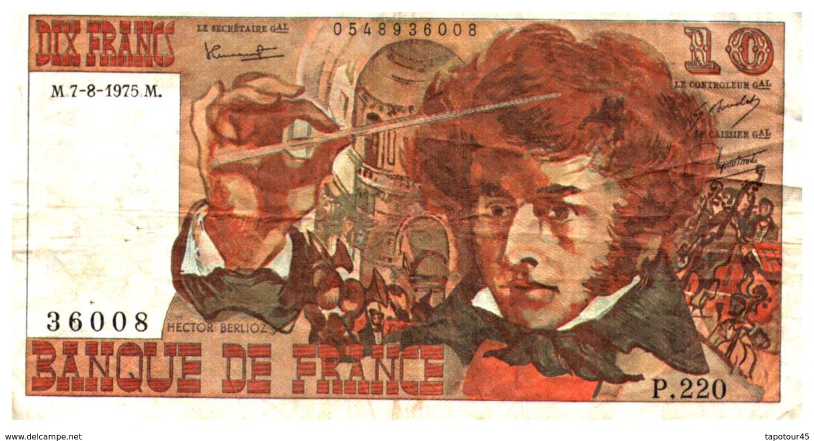 Billet  >  France > 10  Francs  1975 - 10 F 1972-1978 ''Berlioz''