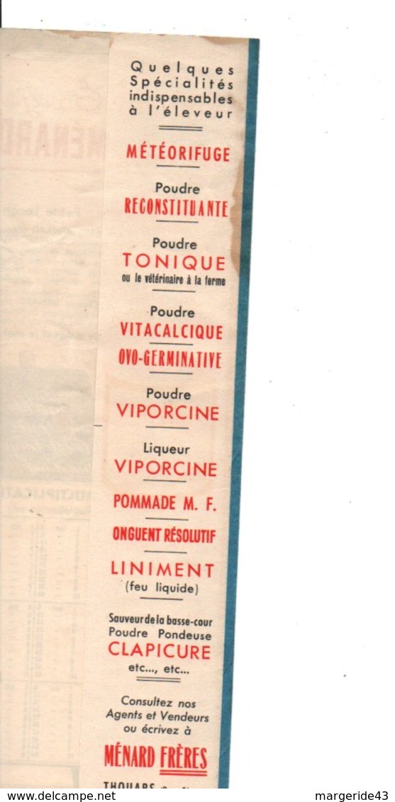 PROTEGE-CAHIER MENARD FRERES SPECIALITES VETERINAIRES à THOUARS DEUX SEVRES  COCHONS - Protège-cahiers