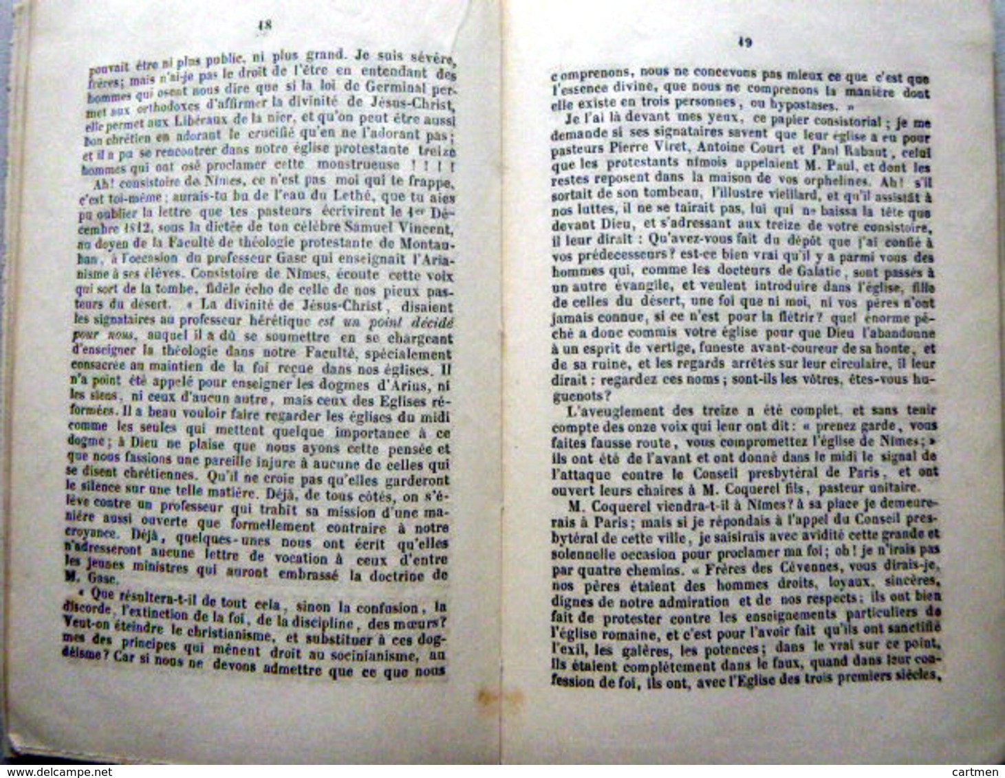 PROTESTANTISME REFORME CAMISARDS PUAUX LES DRAGONS D'AUTREFOIS ET LES RONGEURS D'AUJOURD'HUI 1864 - 1801-1900