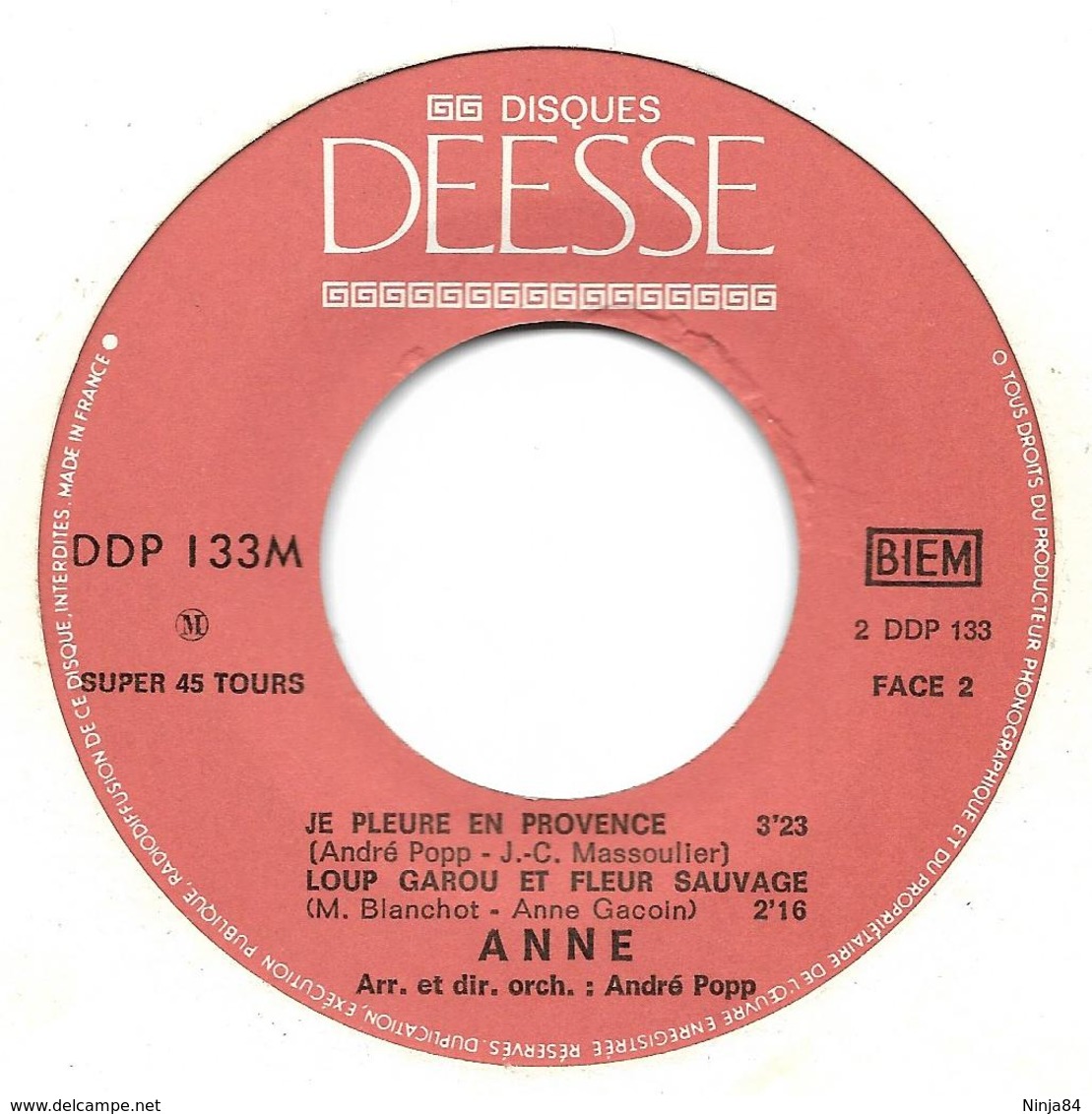 EP 45 RPM (7")  Anne  "  Tzeinerlin  " - Other - French Music