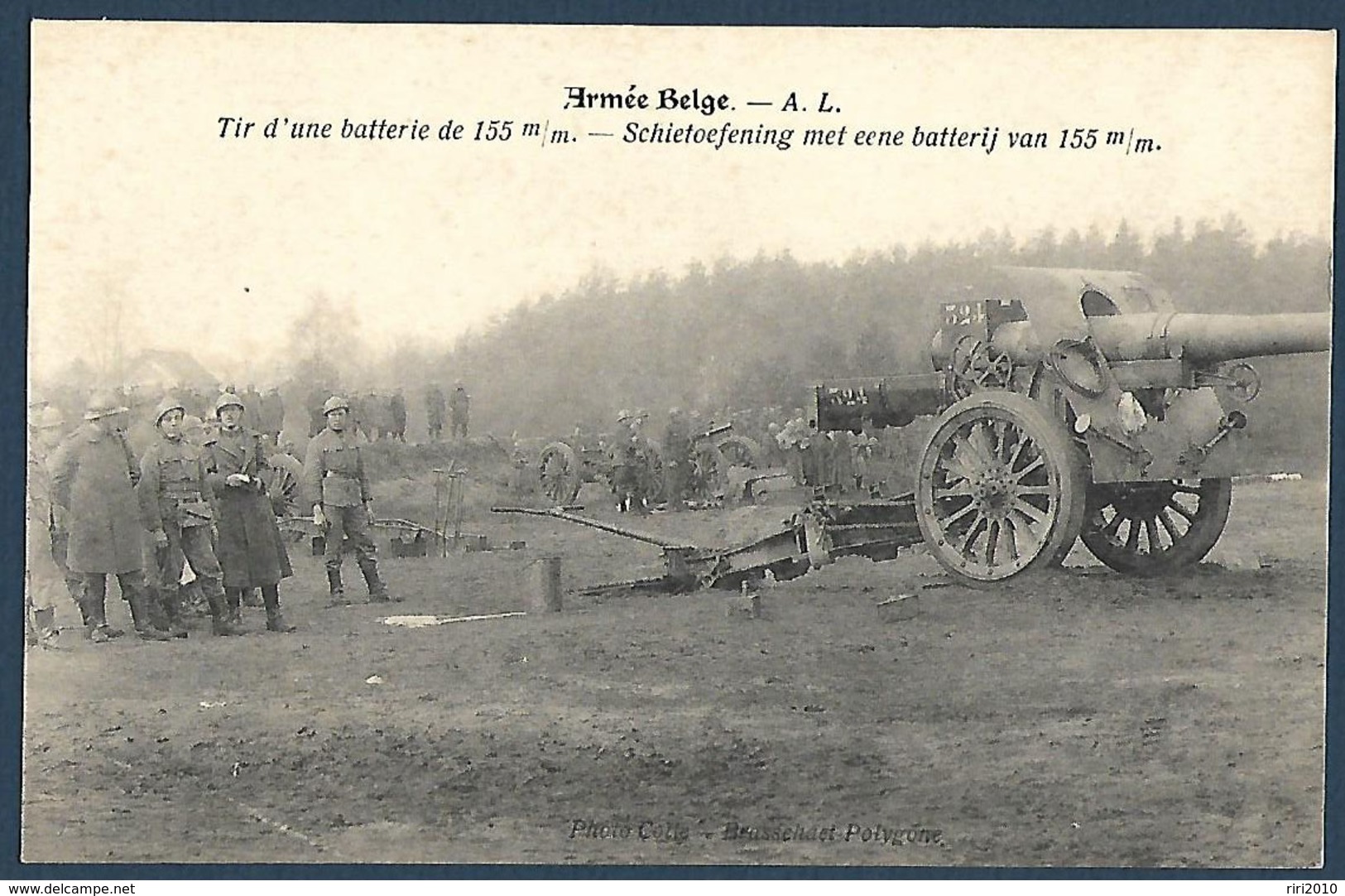 Armée Belge - A.L. - Tir D'une Batterie De 155 Mm - Manoeuvres