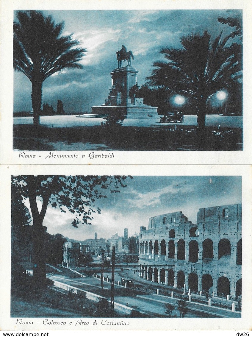 Rome, Roma (Citta Del Vaticano, Colosseo, Accademia Fascista, Castel, Teatro - Lot De 25 Cartes Cyan Non Circulées - Verzamelingen