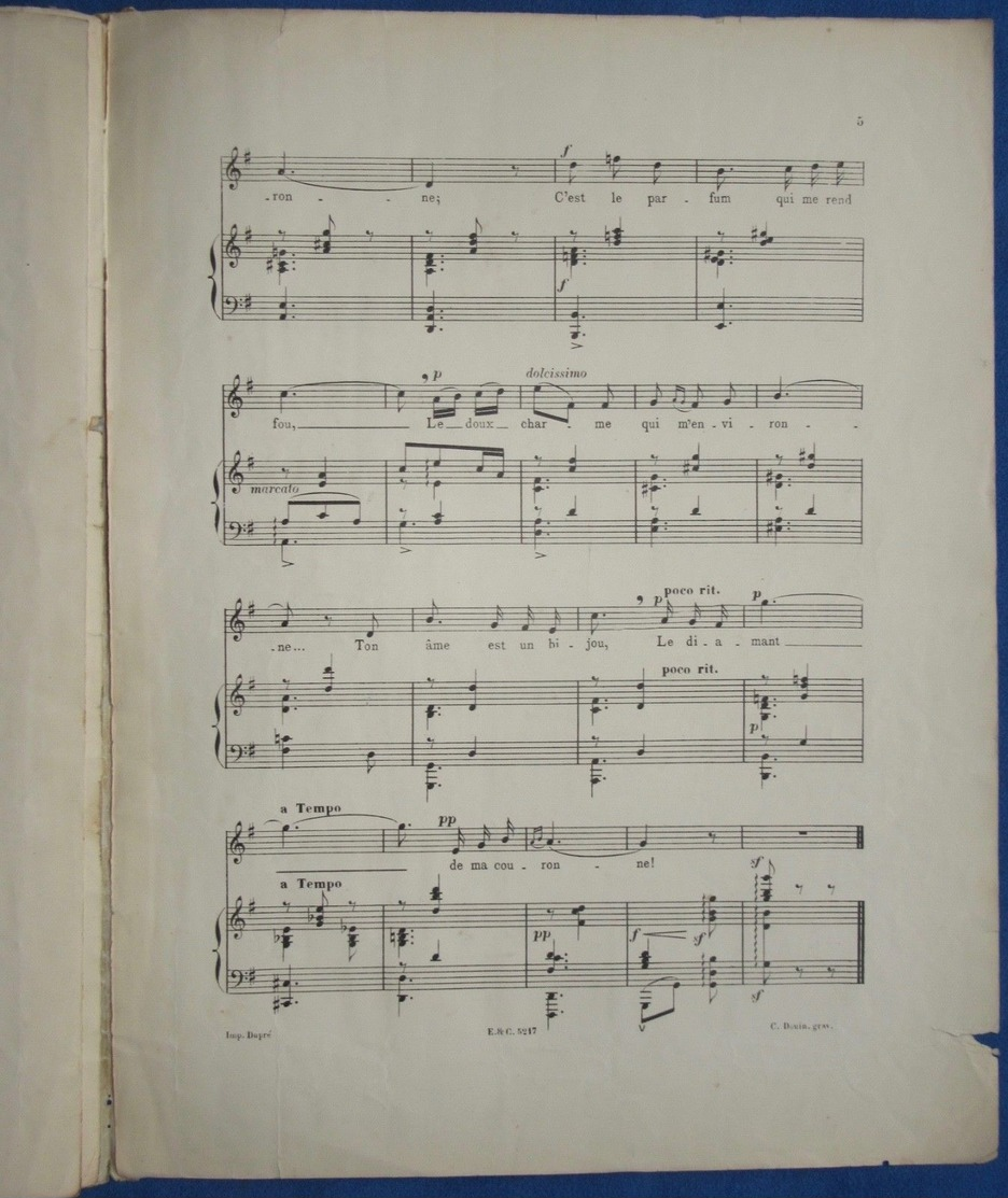 CÉCILE CHAMINADE PIANO GF PARTITION ÉCRIN RENÉ NIVERD 1902 ILL MOREL JEANNE LECLERC - Autres & Non Classés