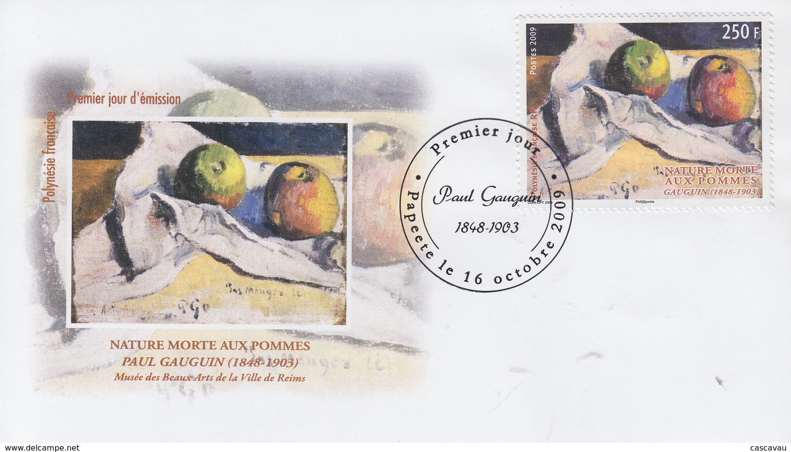 Enveloppe  FDC  1er  Jour   POLYNESIE    Oeuvre   De    PAUL  GAUGUIN     2009 - FDC