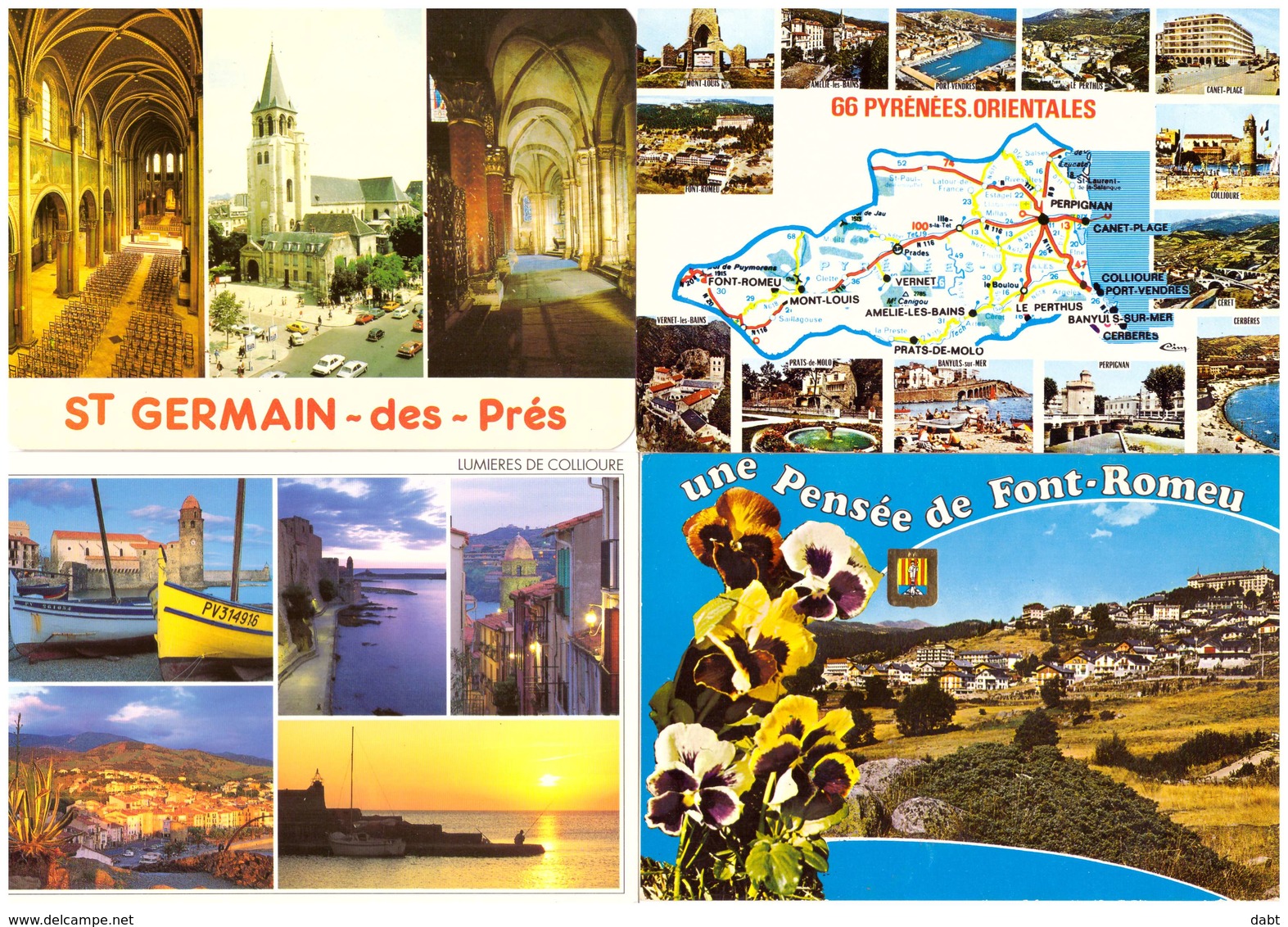 lot de 887 cartes postales dont 800 modernes (grand format) et 87 petit format