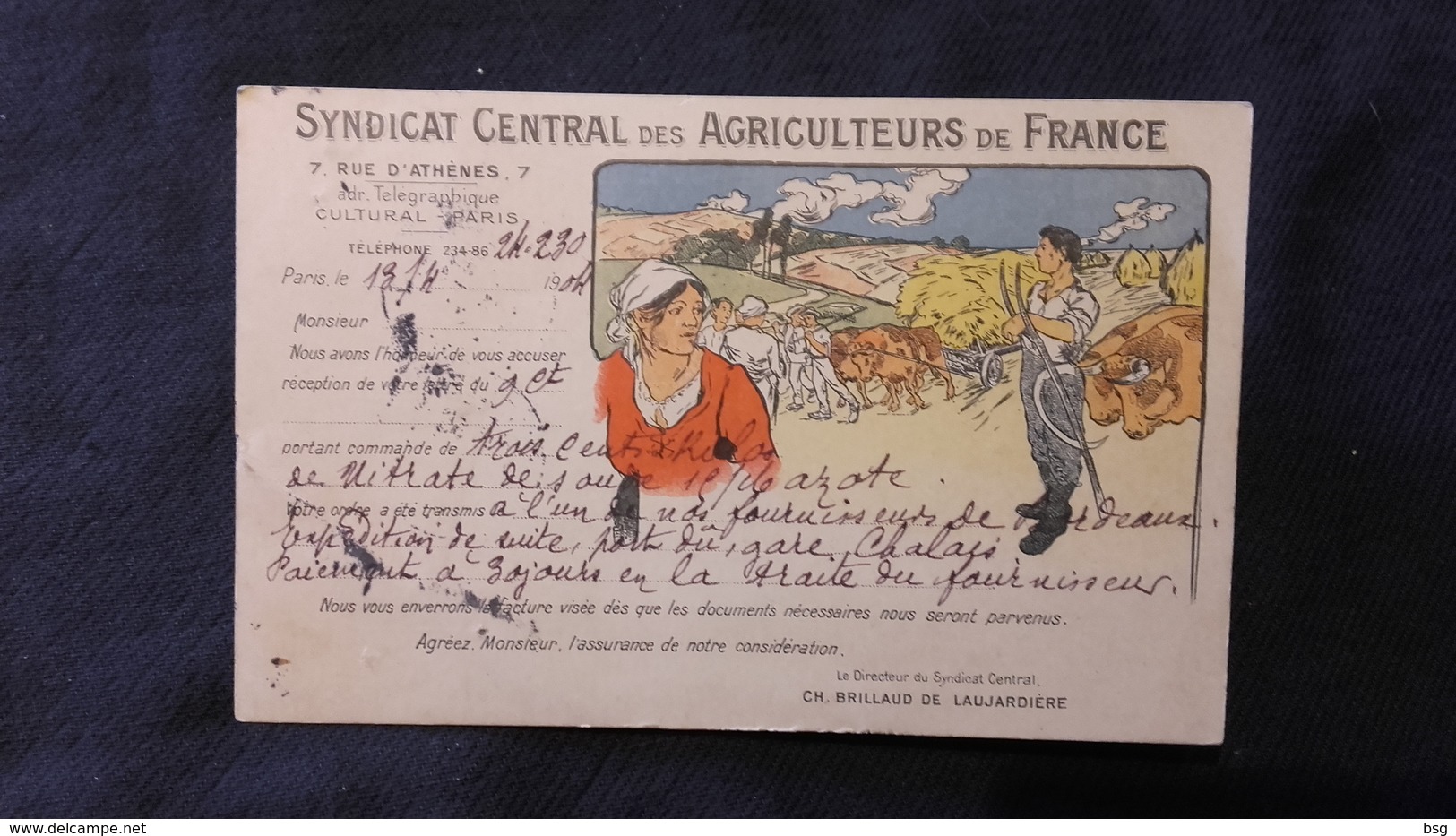 CPA Syndicat Central Des Agriculteurs De France - Autres & Non Classés