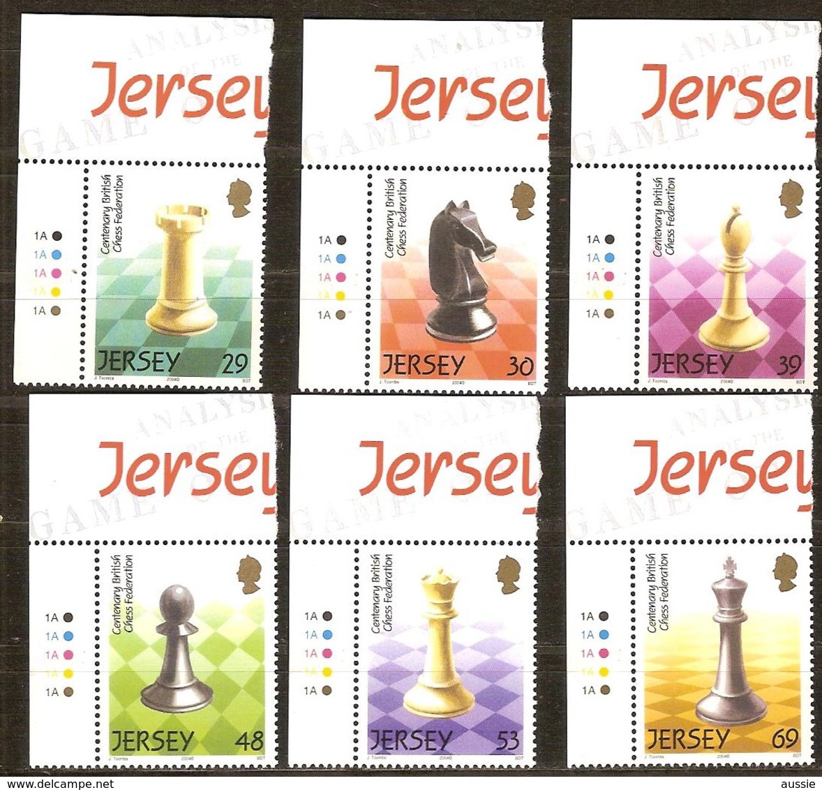 Jersey 2004 Yvertn° 1138-1143 *** MNH Cote 14,00 Euro Schaken Chess échec - Jersey