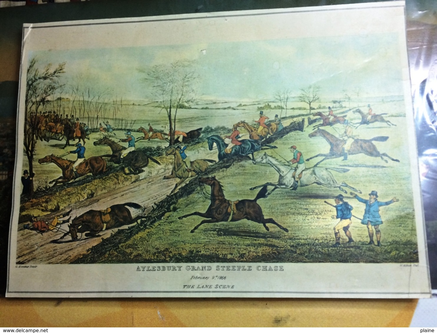 ALESBURY GRAND STEEPLE CHASE-THE LANE SCENE-1866 - Lithographies