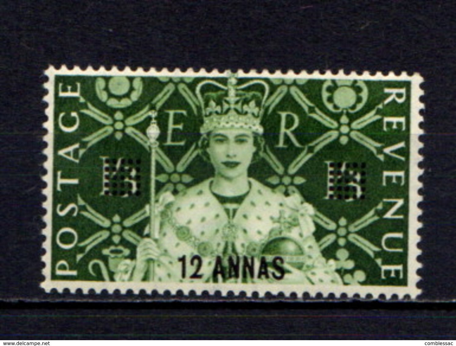 BRITISH  POSTAL  AGENCIES  IN  EASTERN  ARABIA    1953    Coronation  12a On 1/3 Deep Yellow Green    MNH - Other & Unclassified