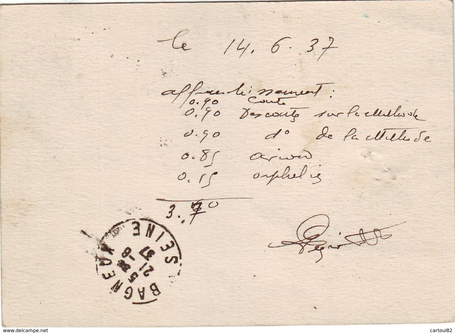 133 A Bel Entier 1 Er Service France Prague Prague Liberec 1937 Très Bon état - Cartes Postales Types Et TSC (avant 1995)