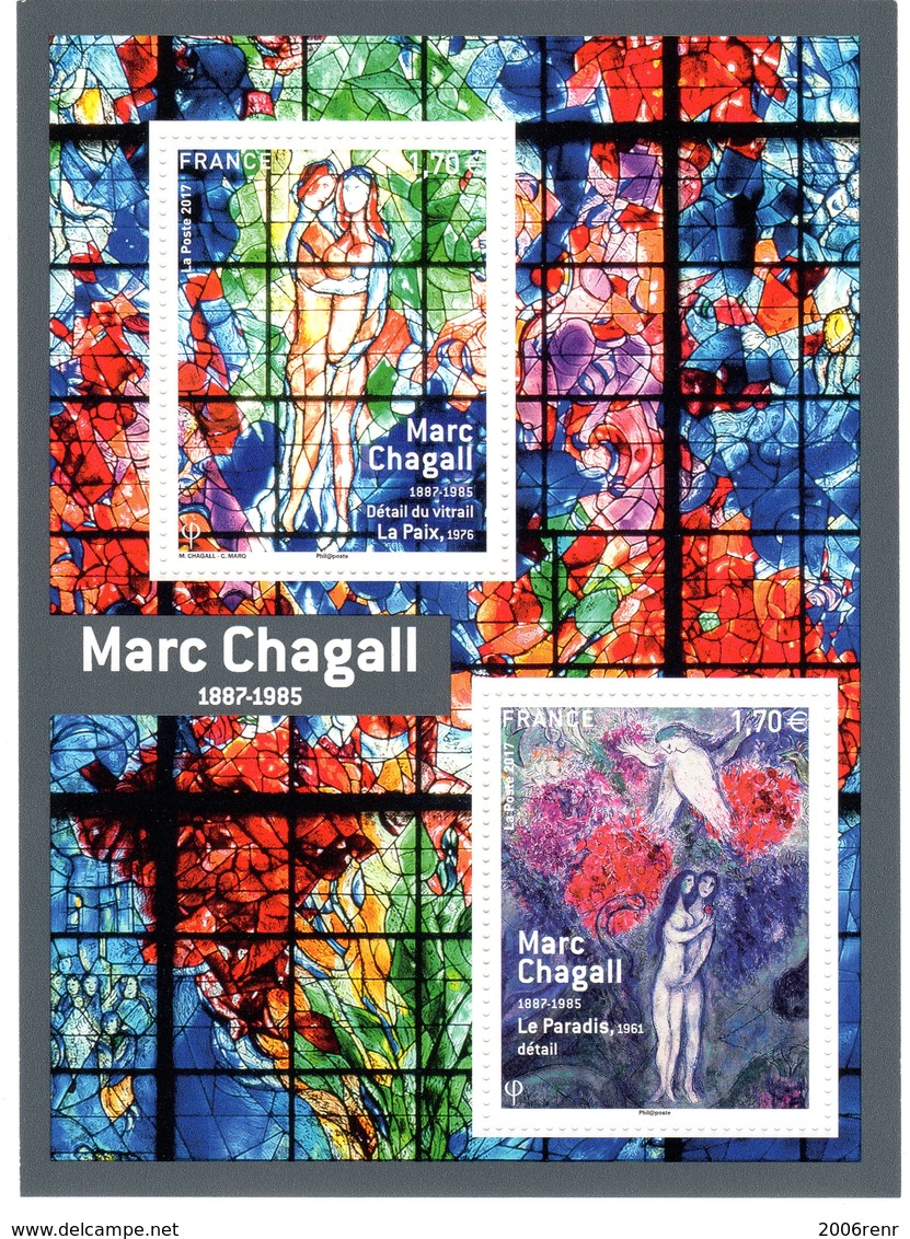 BLOC FEUILLET 5116 MARC CHAGALL NEUF** TRES BEAU VOIR. - Nuovi